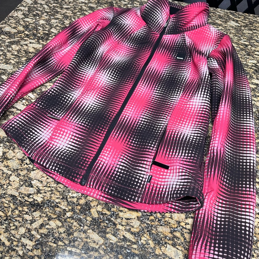 Bench Pink and Black Shell Windproof Jacket